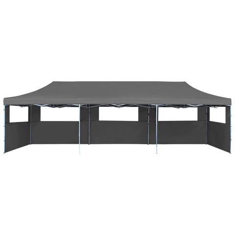 Folding Pop-up Party Tent with 5 Sidewalls  Anthracite