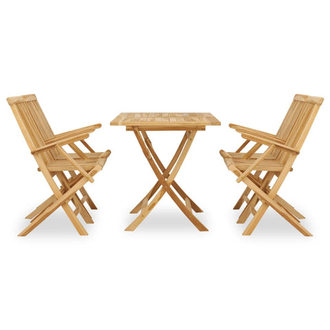5 Piece Outdoor Dining Set Solid Teak Wood