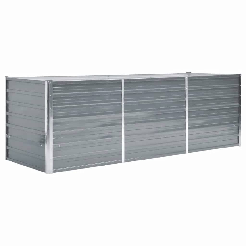 Garden Planter Galvanised Steel  Grey