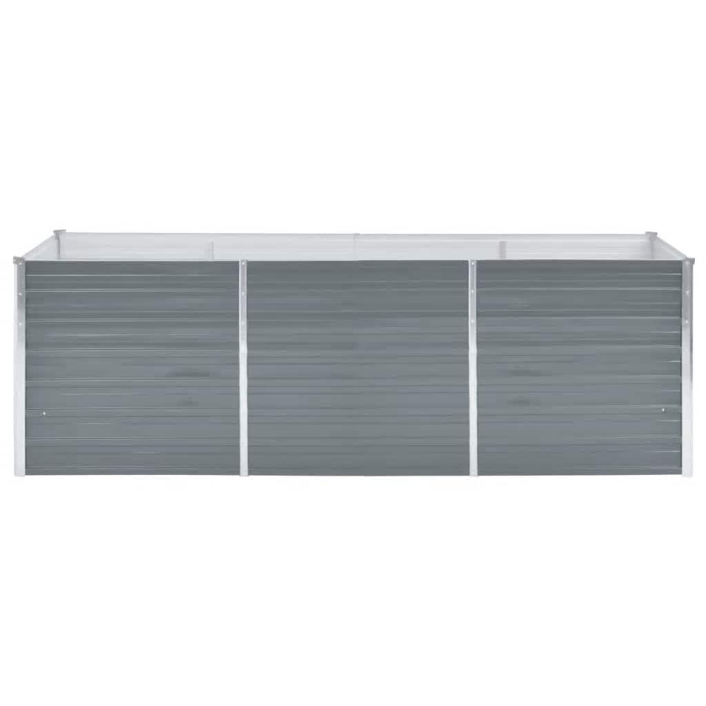 Garden Planter Galvanised Steel  Grey