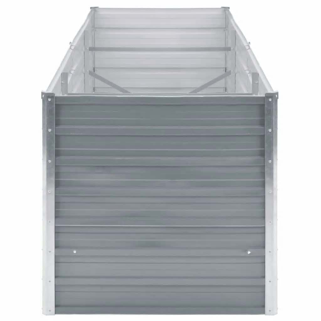 Garden Planter Galvanised Steel  Grey