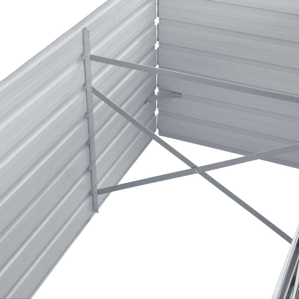 Garden Planter Galvanised Steel  Grey