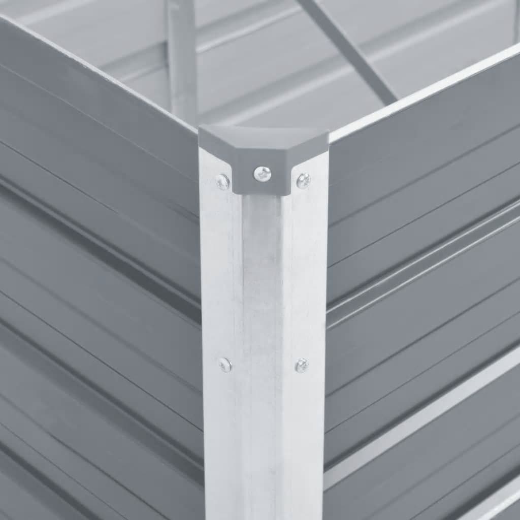 Garden Planter Galvanised Steel  Grey
