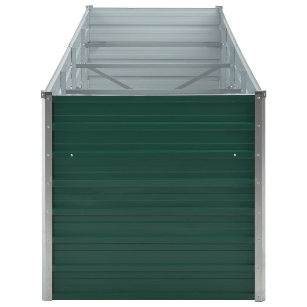 Garden Planter Galvanised Steel / Green