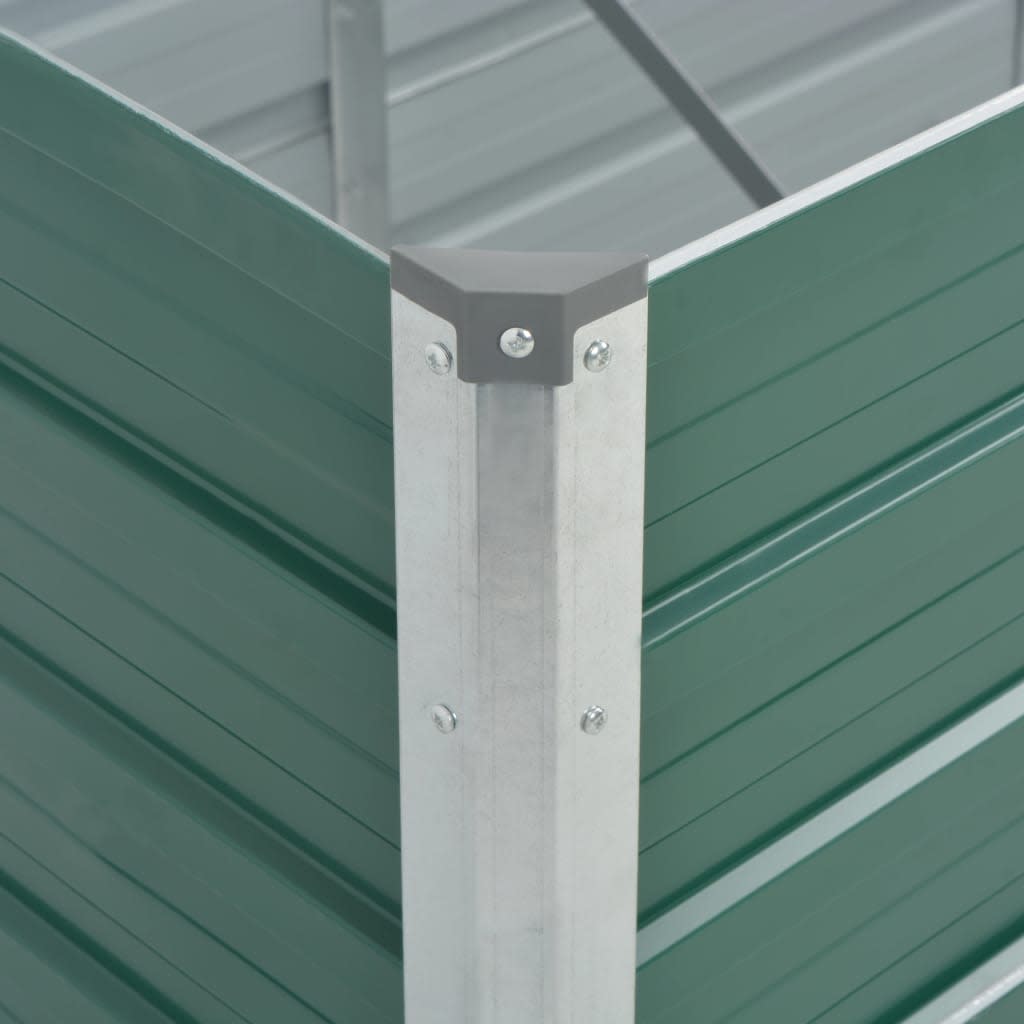 Garden Planter Galvanised Steel / Green
