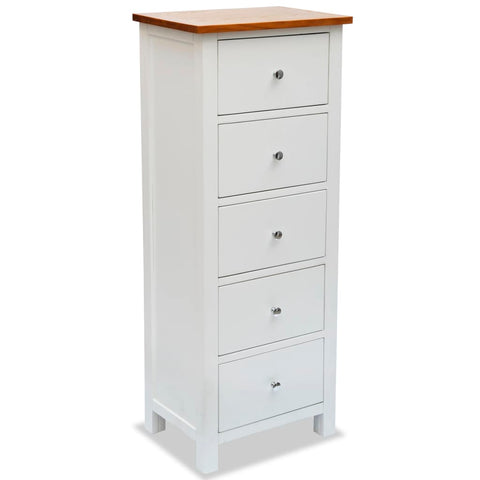 Tall Chest of Drawers Solid Oak Wood