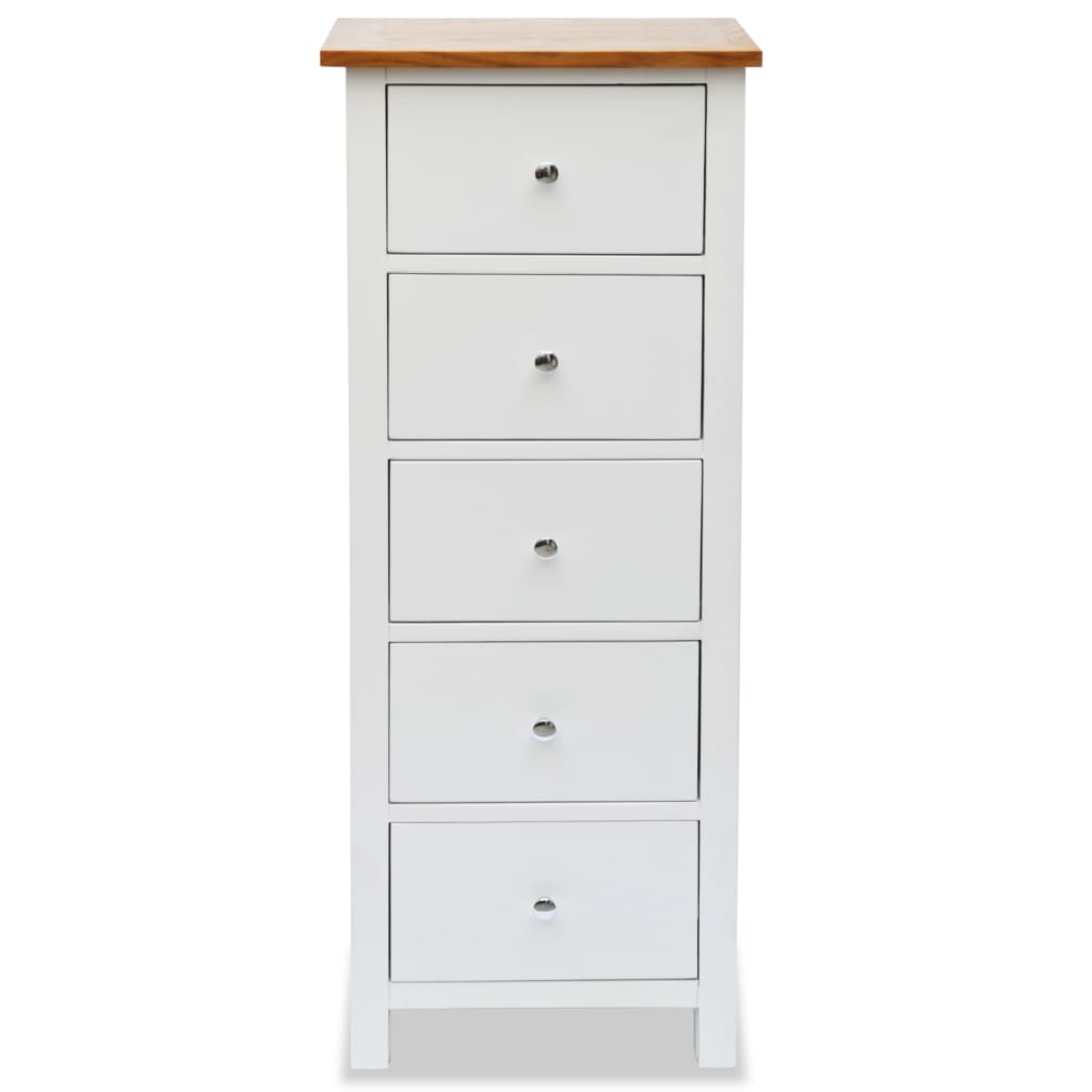 Tall Chest of Drawers Solid Oak Wood