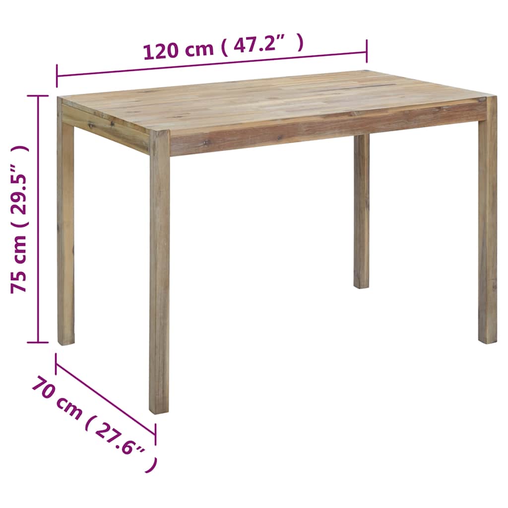 Dining Table,  Solid Acacia Wood