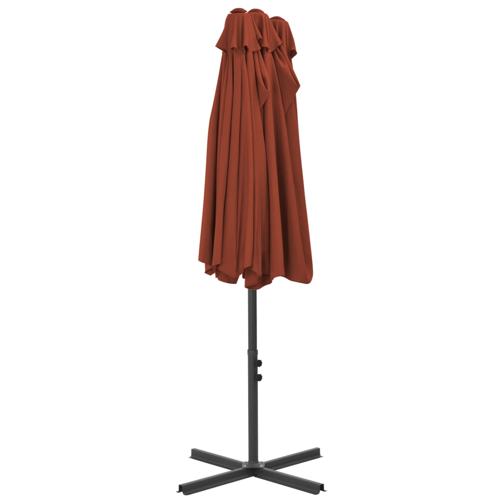 Outdoor Parasol with Aluminium Pole Terracotta