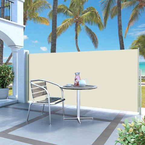 Retractable Side Awning - Cream