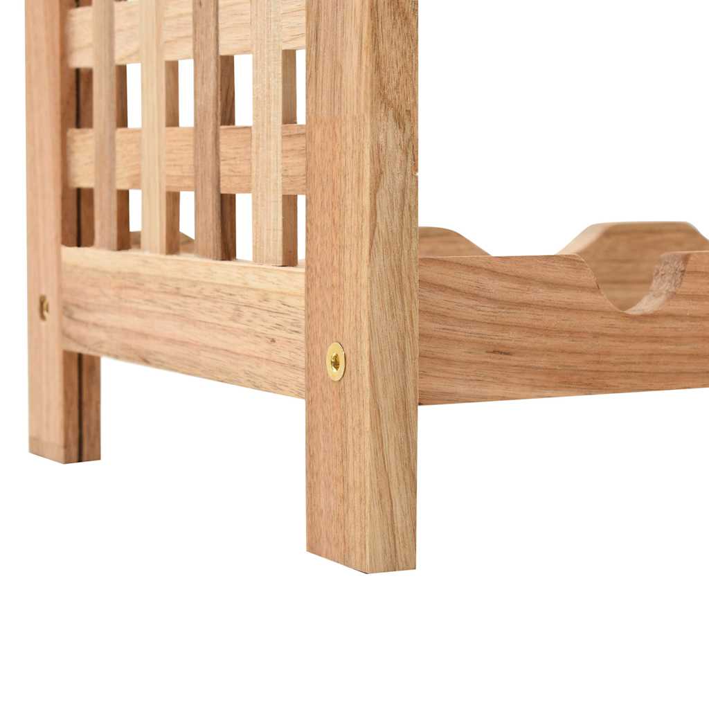 Wine Rack Solid Walnut 25 Bottles 63x25x73cm