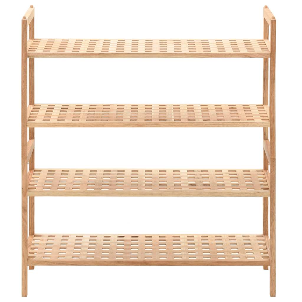 Wooden Shoe Rack Solid Walnut 69x26x81cm