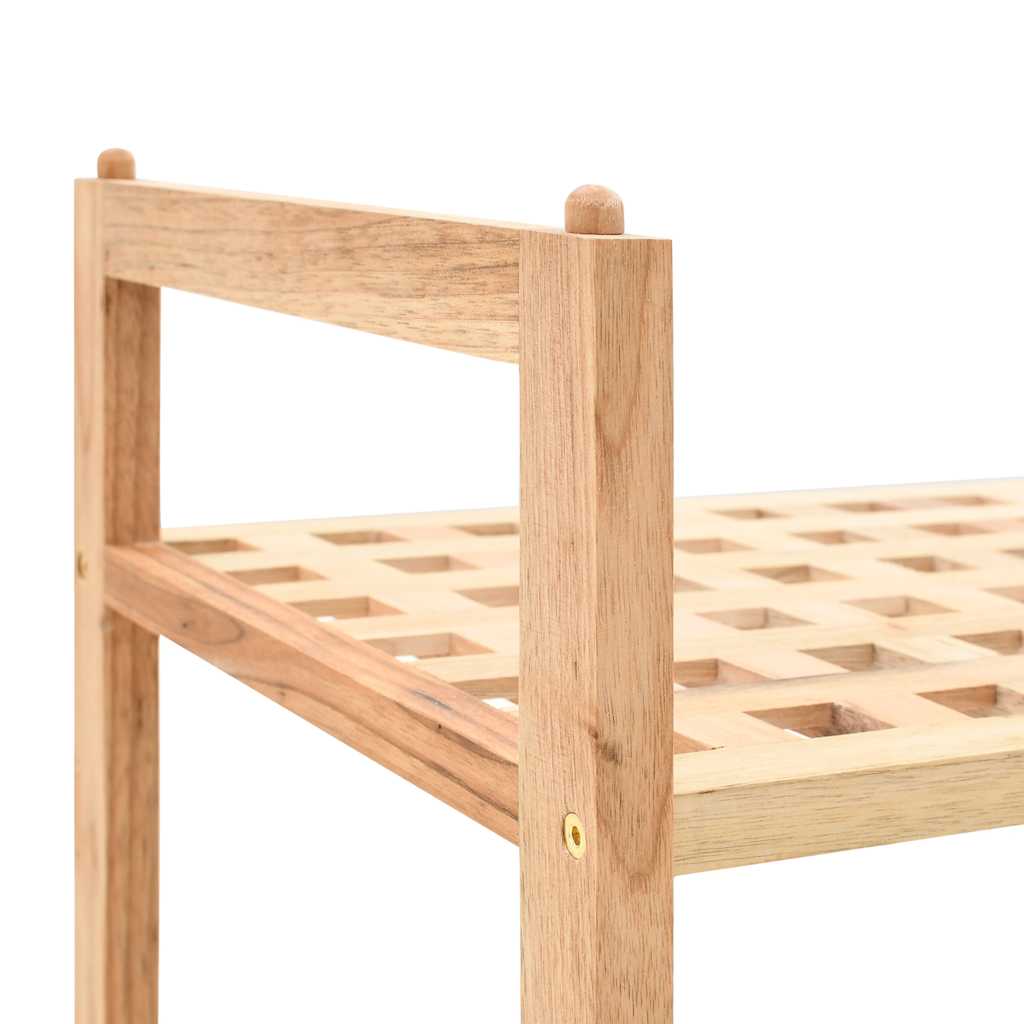 Wooden Shoe Rack Solid Walnut 69x26x81cm