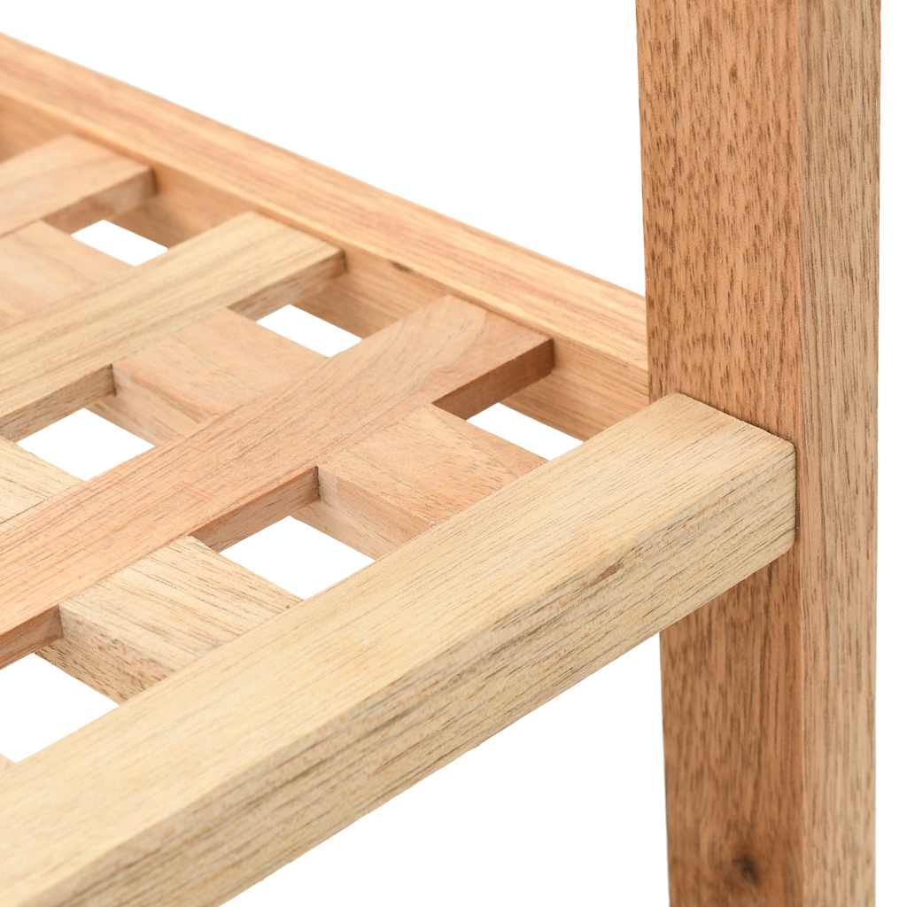 Wooden Shoe Rack Solid Walnut 69x26x81cm