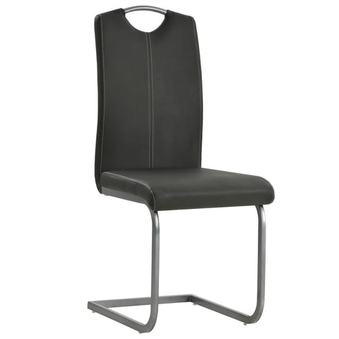 Dining Chairs 6 pcs Grey Leather