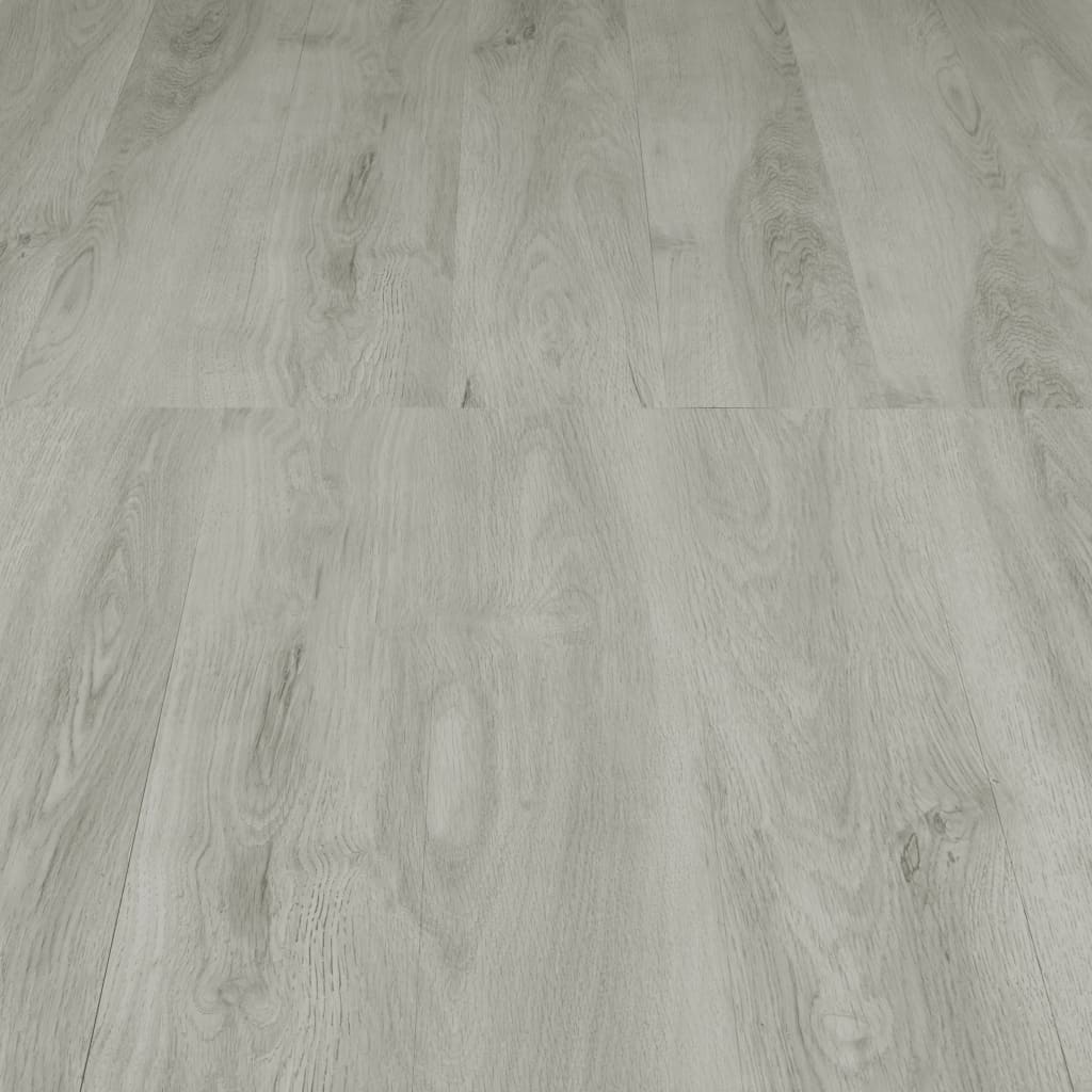 Self-adhesive Flooring Planks 4.46 mÂ² 3 mm PVC Light Grey