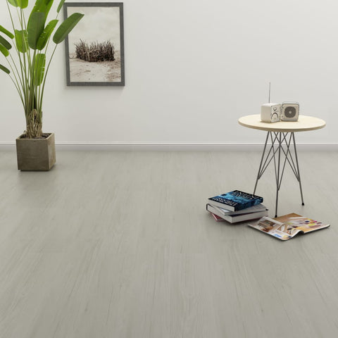 Self-adhesive Flooring Planks 4.46 mÂ² 3 mm PVC Light Grey