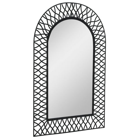 Garden Wall Mirror Arched -Black