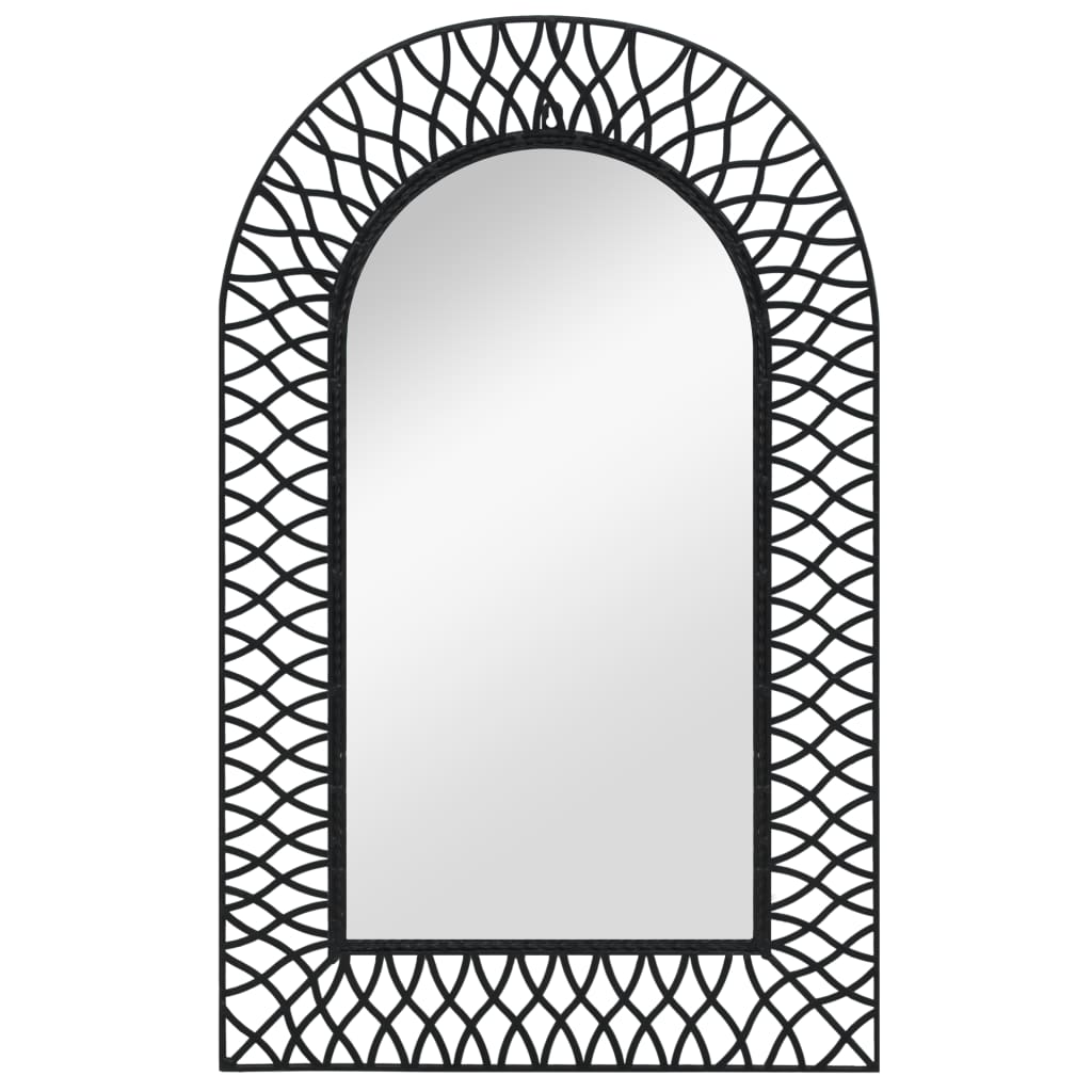 Garden Wall Mirror Arched -Black