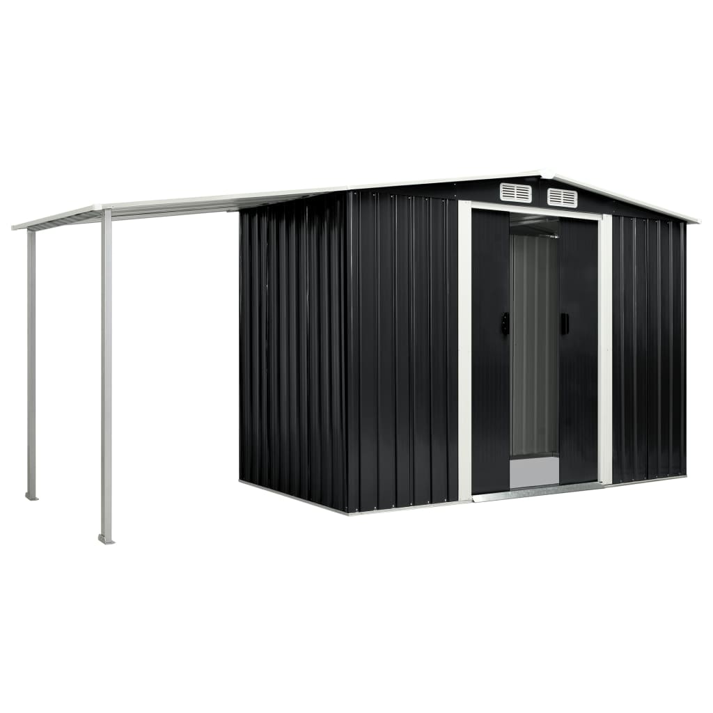 Garden Shed with Sliding Doors Steel Colour Anthracite