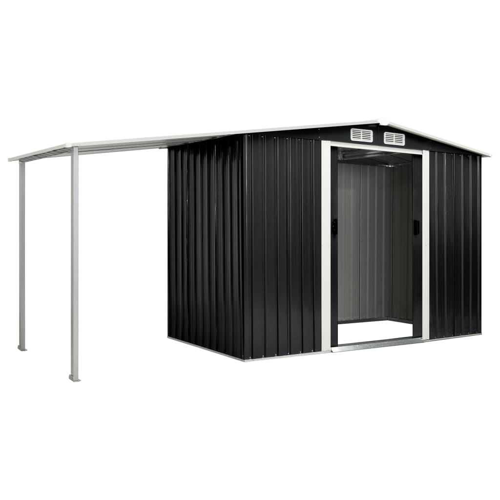 Garden Shed with Sliding Doors Steel Colour Anthracite