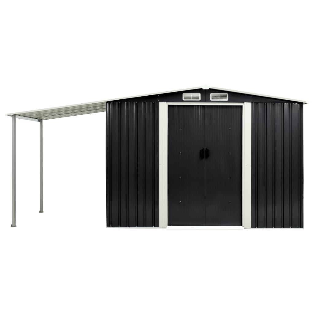 Garden Shed with Sliding Doors Steel Colour Anthracite