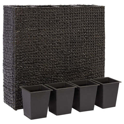 Garden Planter with 4 Pots Water Hyacinth Black