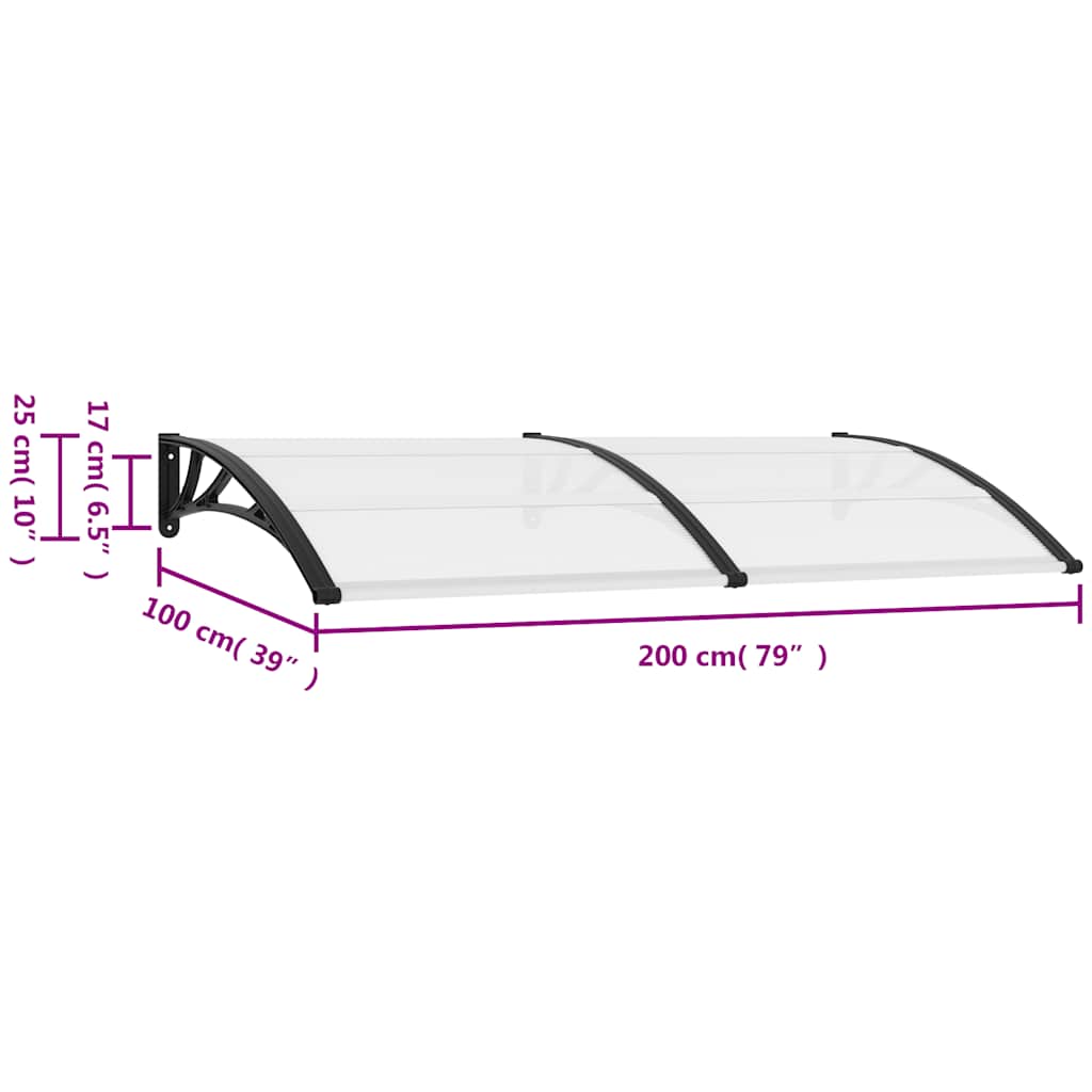 Door Canopy White Plastic, Window & Door Awnings