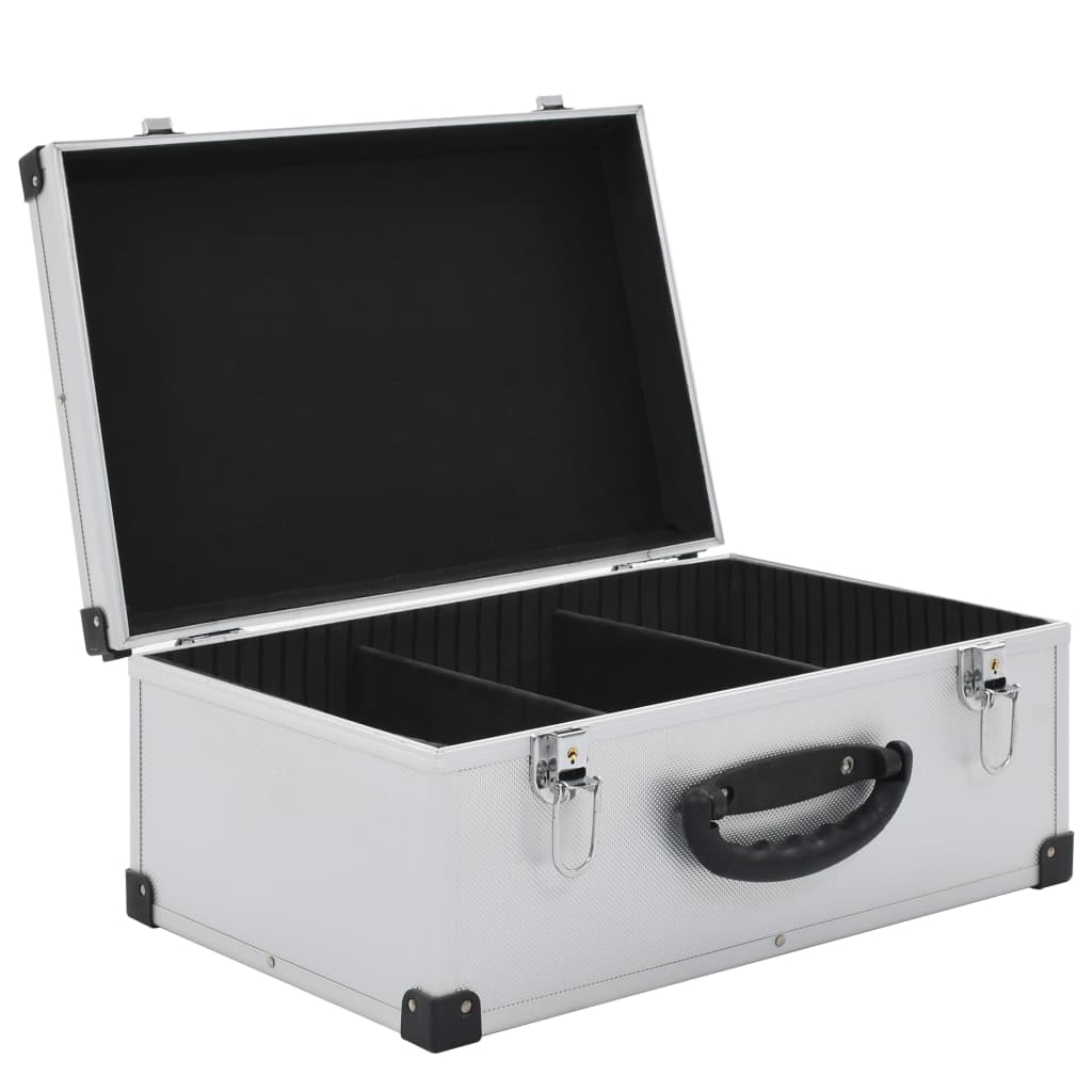 CD Case for 60 CDs Aluminium ABS Silver | Silver colour