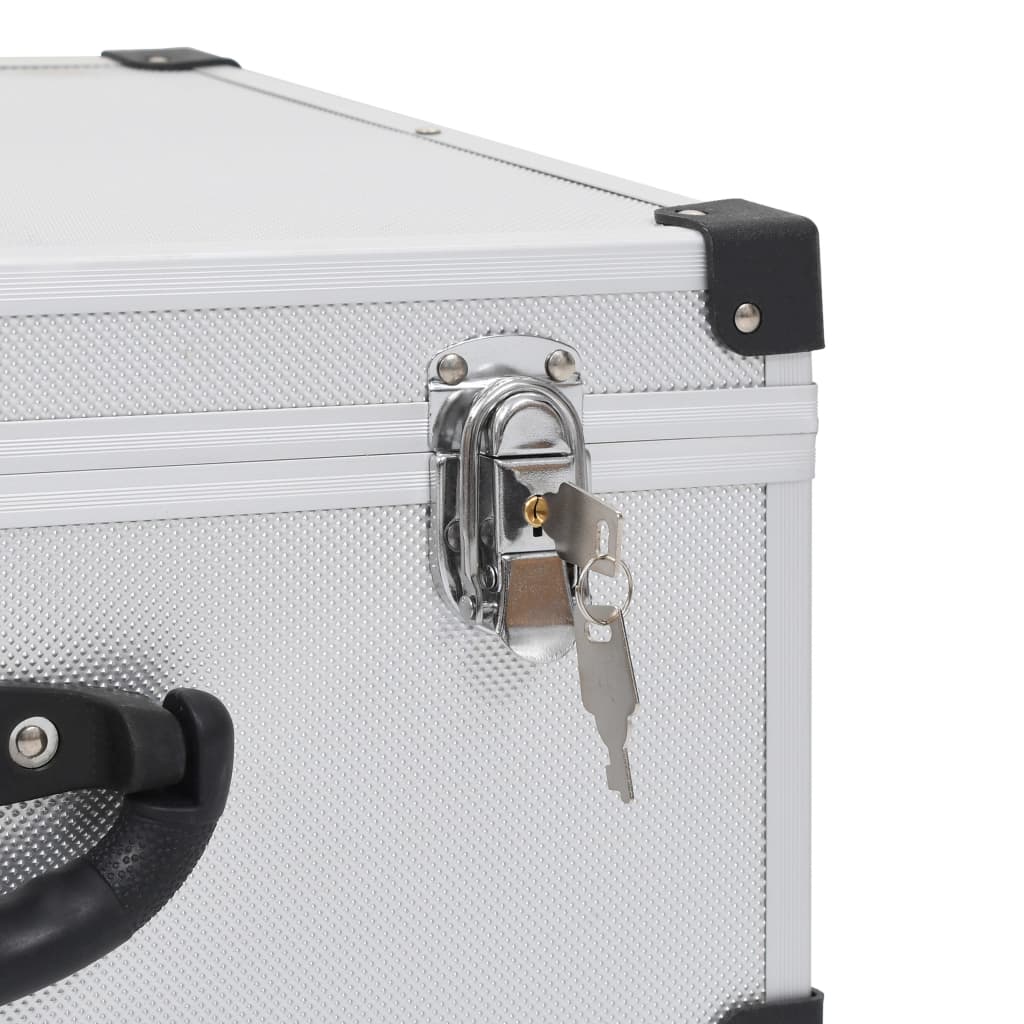 CD Case for 60 CDs Aluminium ABS Silver with CD/DVD Cases & Organisers