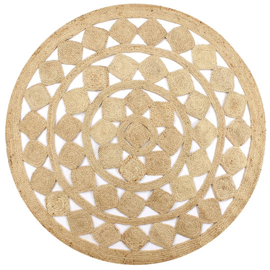 Handmade Rug Braided Jute 90 cm - Rugs