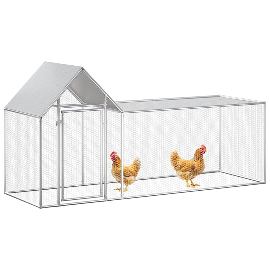 Galvanised Steel Chicken Coop 3x1x1.5m | Simpledeals