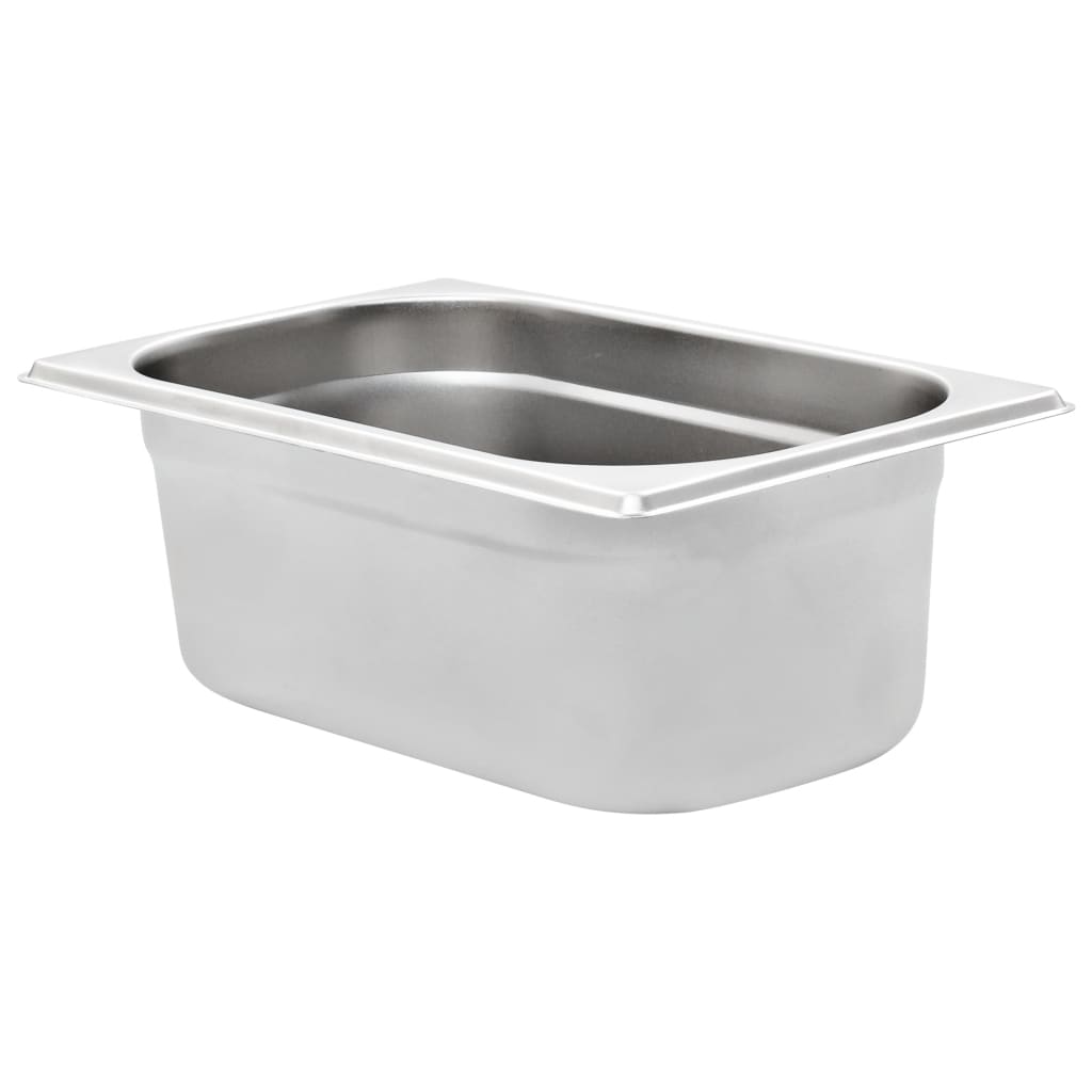 Gastronorm Containers 8 pcs GN 1/4 100 mm Stainless Steel