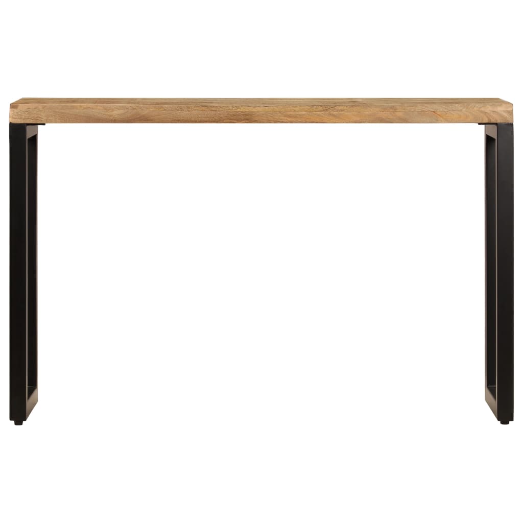 Console Table, Solid Mango Wood and Steel