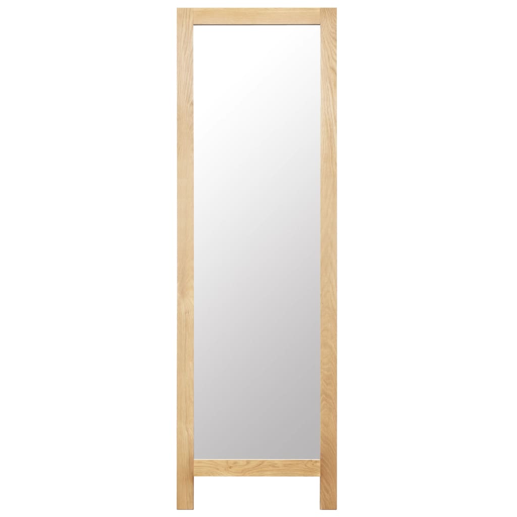 Freestanding Mirror Solid Oak Wood
