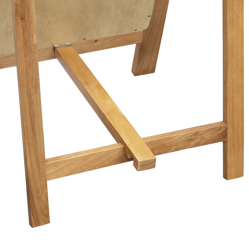 Freestanding Mirror Solid Oak Wood