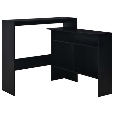 Bar Table with 2 Table Tops Black