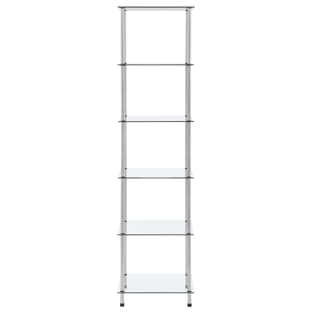 6-Tier Tempered Glass Display Shelf 160cm | Simpledeals