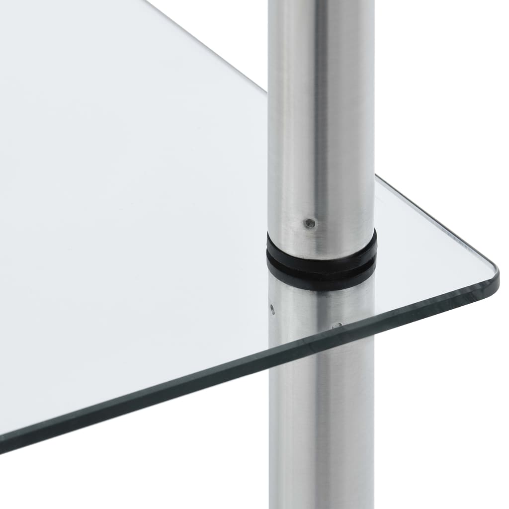 6-Tier Tempered Glass Display Shelf 160cm | Simpledeals