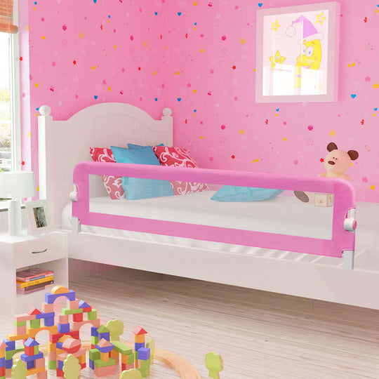 Toddler Safety Bed Rail--Pink Polyester - Baby Safety Rails
