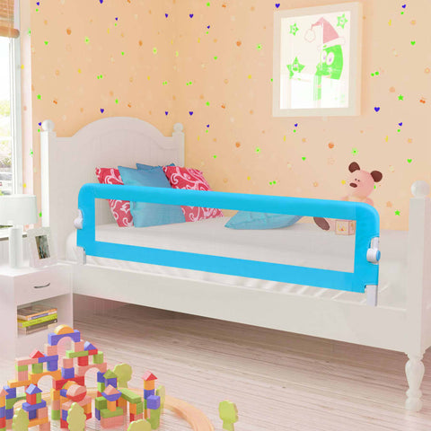 Toddler Safety Bed Rail Blue Polyester