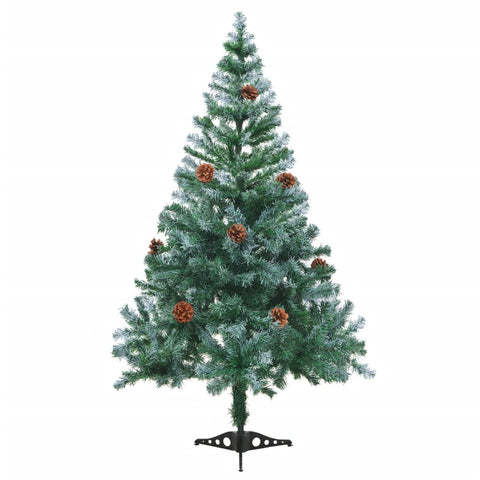 Frosted Christmas Tree with Pinecones 150 cm