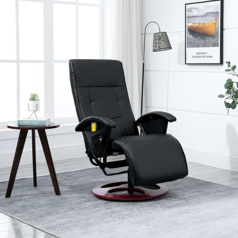 Massage Chair Black Leather