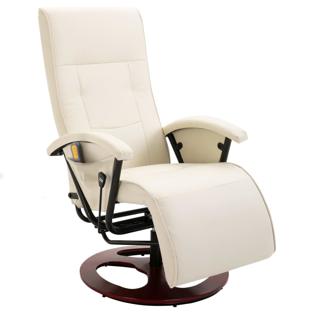 Massage Chair Cream White Leather