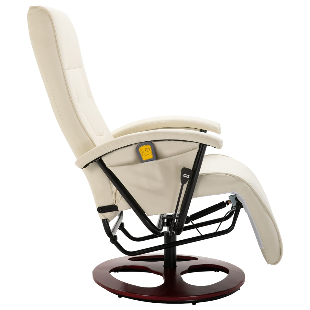 Massage Chair Cream White Leather