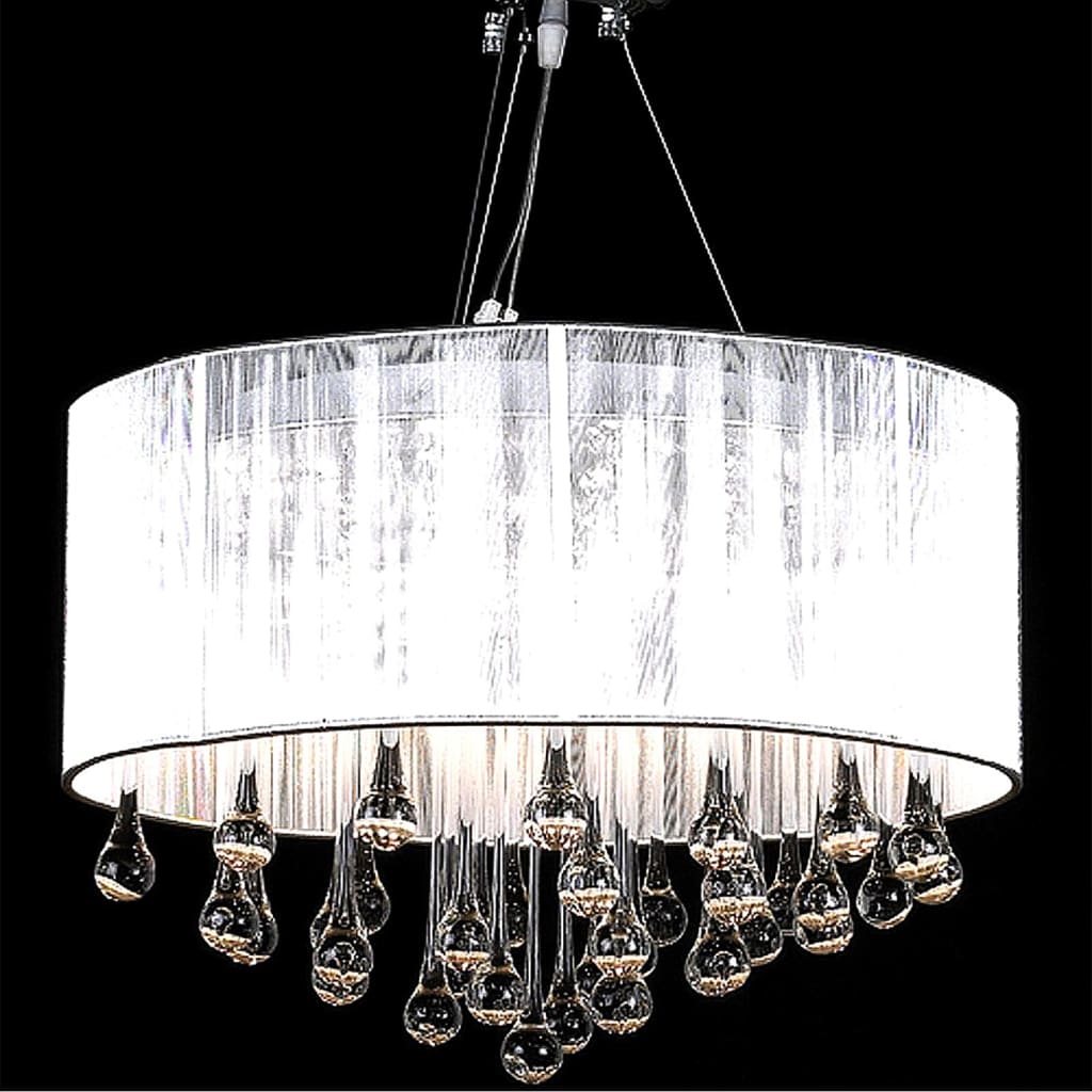 Chandelier with 85 Crystals White