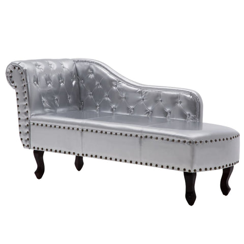 Chaise Longue Silver Leather