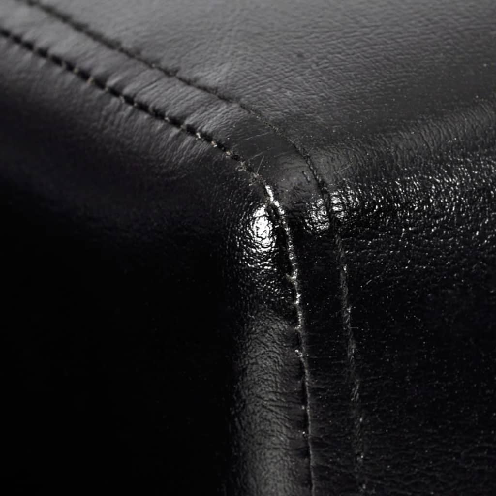 Cube Archair Black Faux Leather