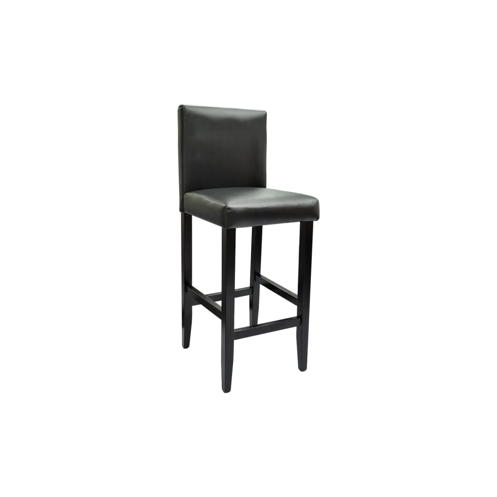 Bar Table with 2 Bar Chairs Black