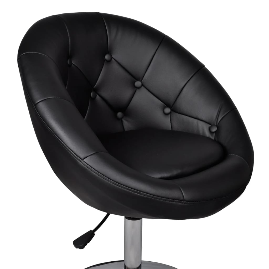 Bar Chair Black Leather